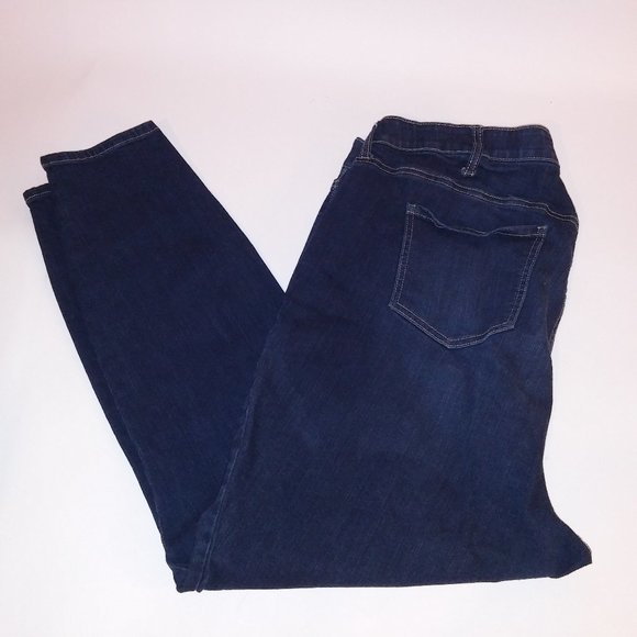 torrid Denim - Torrid Jeans 24 R Sky High Skinny Denim Blue Dark Wash Premium Stretch Waist 20"